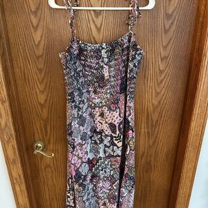 Multicolor Patchwork Spaghetti Strap Dress